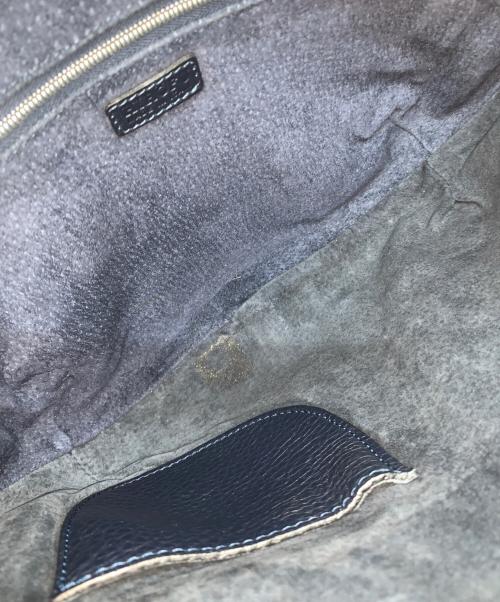 HIROFU（ヒロフ）HIROFU (ヒロフ) ソーロ レザーショルダーバッグS ネイビーの古着・服飾アイテム