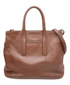 HIROFUヒロフ）の古着「2WAYレザートートバッグ」｜ブラウン