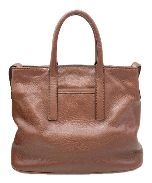 HIROFU（ヒロフ）HIROFU (ヒロフ) 2WAYレザートートバッグ ブラウンの古着・服飾アイテム