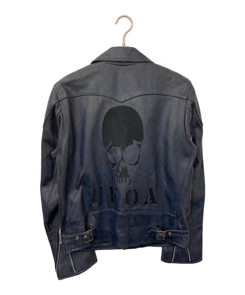 CROWS（クローズ）CROWS (クローズ) ライダースジャケット ネイビー サイズ:Sの古着・服飾アイテム