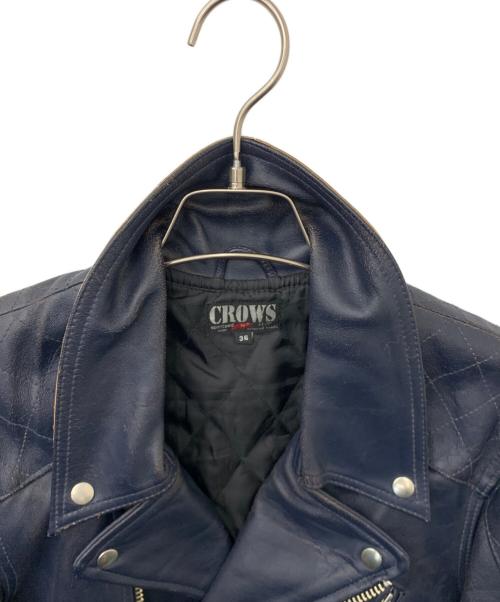 CROWS（クローズ）CROWS (クローズ) ライダースジャケット ネイビー サイズ:Sの古着・服飾アイテム