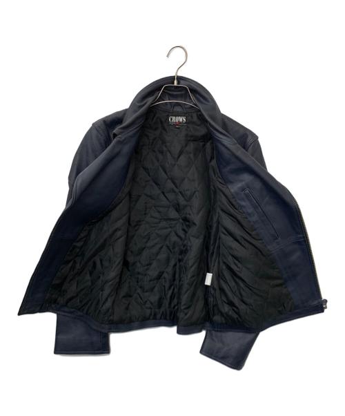 CROWS（クローズ）CROWS (クローズ) ライダースジャケット ネイビー サイズ:Sの古着・服飾アイテム