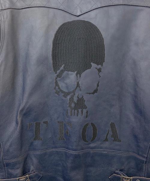 CROWS（クローズ）CROWS (クローズ) ライダースジャケット ネイビー サイズ:Sの古着・服飾アイテム