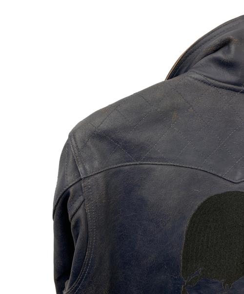 CROWS（クローズ）CROWS (クローズ) ライダースジャケット ネイビー サイズ:Sの古着・服飾アイテム