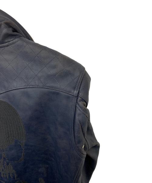 CROWS（クローズ）CROWS (クローズ) ライダースジャケット ネイビー サイズ:Sの古着・服飾アイテム