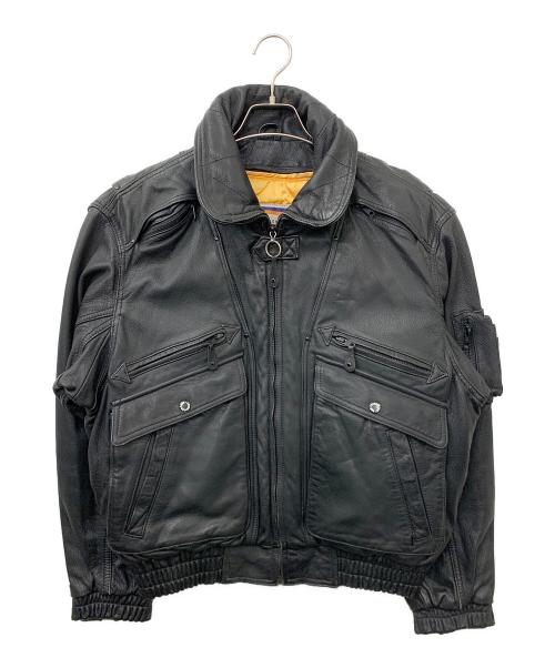 NCCS（エヌシー）NCCS (エヌシー) KADOYA (カドヤ) レザージャケット ブラック サイズ:Lの古着・服飾アイテム