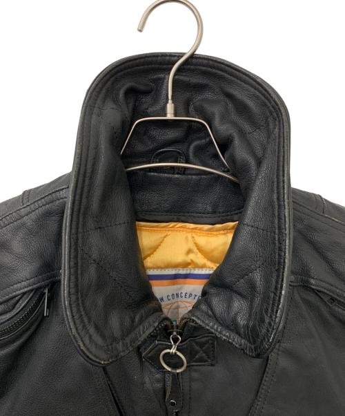 NCCS（エヌシー）NCCS (エヌシー) KADOYA (カドヤ) レザージャケット ブラック サイズ:Lの古着・服飾アイテム