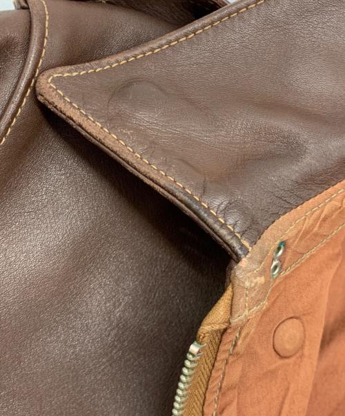 THE REAL McCOY'S（ザ・リアルマッコイズ）THE REAL McCOY'S (ザ・リアルマッコイズ) A-2レザーフライトジャケット ブラウン サイズ:36の古着・服飾アイテム