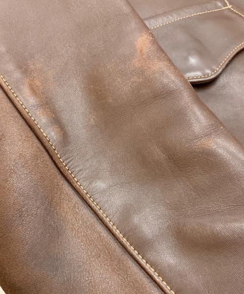 THE REAL McCOY'S（ザ・リアルマッコイズ）THE REAL McCOY'S (ザ・リアルマッコイズ) A-2レザーフライトジャケット ブラウン サイズ:36の古着・服飾アイテム