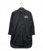 DIESELディーゼル）の古着「オーバーサイズシャツドレス」｜ブラック
