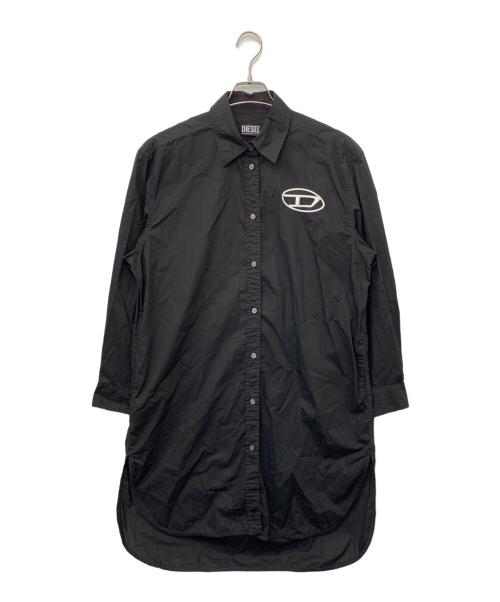 DIESEL（ディーゼル）DIESEL (ディーゼル) オーバーサイズシャツドレス ブラック サイズ:XSの古着・服飾アイテム