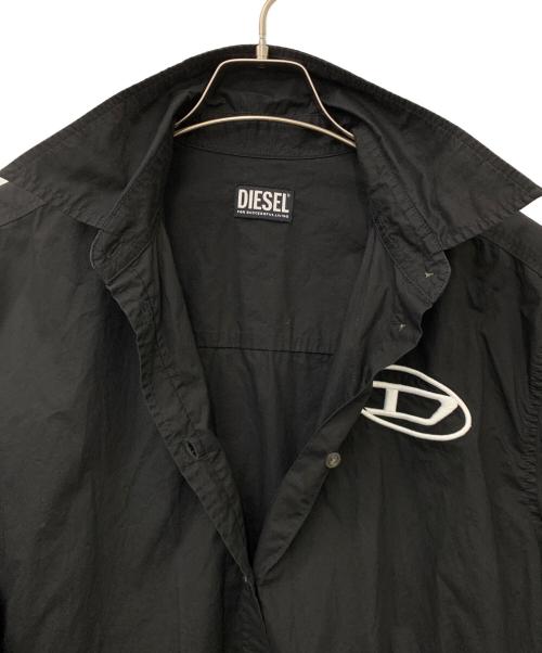 DIESEL（ディーゼル）DIESEL (ディーゼル) オーバーサイズシャツドレス ブラック サイズ:XSの古着・服飾アイテム