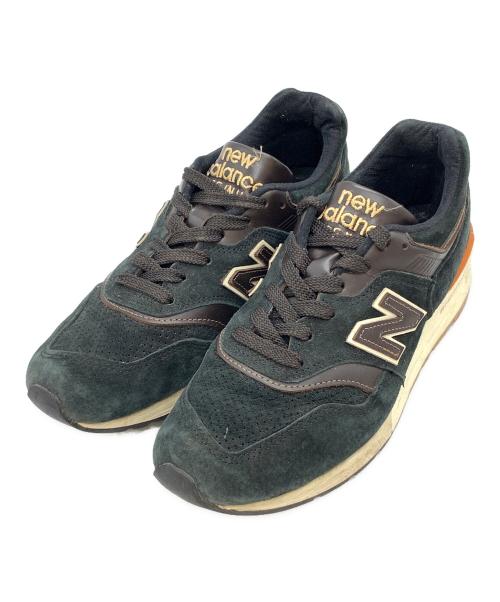 NEW BALANCE（ニューバランス）NEW BALANCE (ニューバランス) ローカットスニーカー ブラック×オレンジ サイズ:24.5cmの古着・服飾アイテム