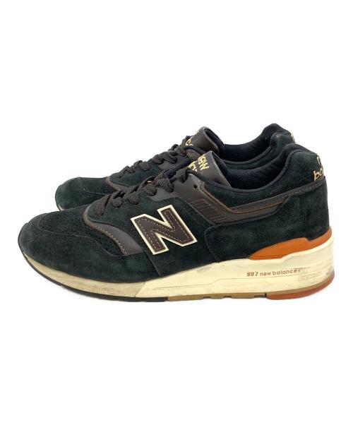 NEW BALANCE（ニューバランス）NEW BALANCE (ニューバランス) ローカットスニーカー ブラック×オレンジ サイズ:24.5cmの古着・服飾アイテム