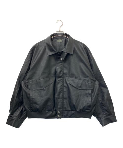 EMMA CLOTHES（エマクローズ）EMMA CLOTHES (エマクローズ) CLEL (クレイル) ヴィンテージデザイン合皮ブルゾン ブラック サイズ:Lの古着・服飾アイテム