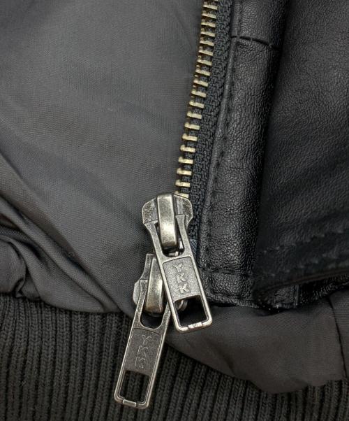 EMMA CLOTHES（エマクローズ）EMMA CLOTHES (エマクローズ) CLEL (クレイル) ヴィンテージデザイン合皮ブルゾン ブラック サイズ:Lの古着・服飾アイテム