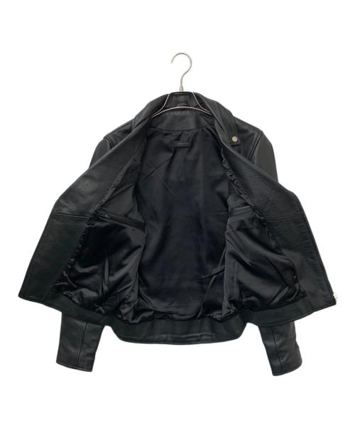 RHENIUM（レニウム）RHENIUM (レニウム) ダブルライダースジャケット ブラック サイズ:38の古着・服飾アイテム