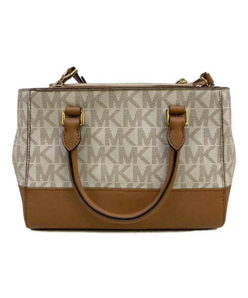 MICHAEL KORS（マイケルコース）MICHAEL KORS (マイケル・コース) 2WAYバッグ ブラウン×アイボリーの古着・服飾アイテム