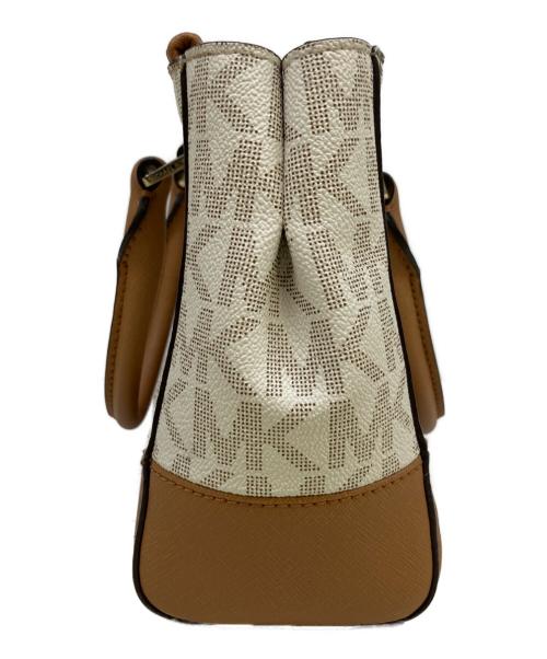 MICHAEL KORS（マイケルコース）MICHAEL KORS (マイケル・コース) 2WAYバッグ ブラウン×アイボリーの古着・服飾アイテム