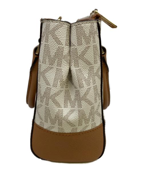 MICHAEL KORS（マイケルコース）MICHAEL KORS (マイケル・コース) 2WAYバッグ ブラウン×アイボリーの古着・服飾アイテム