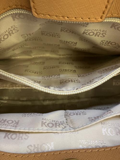 MICHAEL KORS（マイケルコース）MICHAEL KORS (マイケル・コース) 2WAYバッグ ブラウン×アイボリーの古着・服飾アイテム