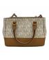 MICHAEL KORS (マイケル・コース) 2WAYバッグ ブラウン×アイボリー：8000円