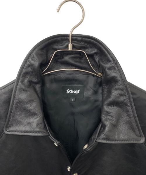 Schott（ショット）Schott (ショット) LEATHER COACH JACKET ブラック サイズ:Lの古着・服飾アイテム