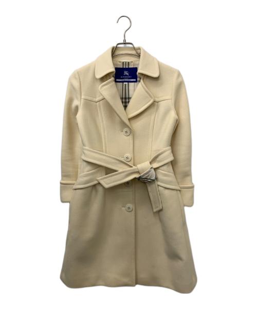 BURBERRY BLUE LABEL（バーバリー ブルー レーベル）BURBERRY BLUE LABEL (バーバリーロンドンブルーレーベル) ステンカラーコート アイボリー サイズ:40の古着・服飾アイテム