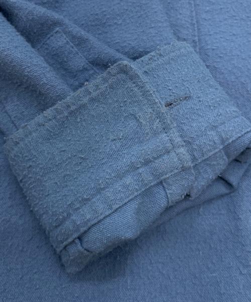 Schott（ショット）Schott (ショット) HV SHIRT PLAIN/ヘンプビスコース シャツ プレーン ブルー サイズ:XLの古着・服飾アイテム