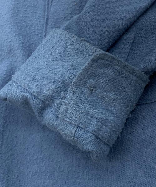 Schott（ショット）Schott (ショット) HV SHIRT PLAIN/ヘンプビスコース シャツ プレーン ブルー サイズ:XLの古着・服飾アイテム