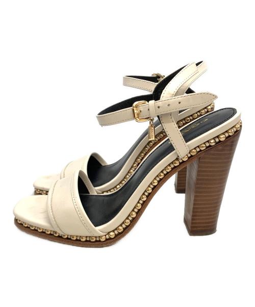 COACH（コーチ）COACH (コーチ) サンダル アイボリー×ブラウン サイズ:7.5Bの古着・服飾アイテム