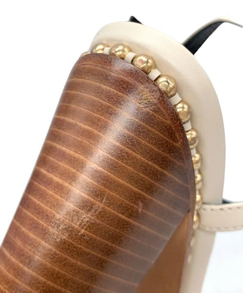 COACH（コーチ）COACH (コーチ) サンダル アイボリー×ブラウン サイズ:7.5Bの古着・服飾アイテム