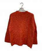 CLANEクラネ）の古着「BOAT NECK ALPACA OVER KNIT TOPS」｜レッド