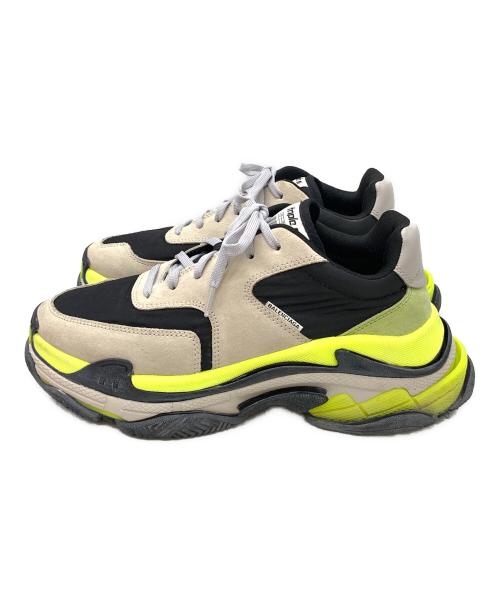 BALENCIAGA（バレンシアガ）BALENCIAGA (バレンシアガ) TRIPLE S グレー×ライトグリーン サイズ:27.5cmの古着・服飾アイテム