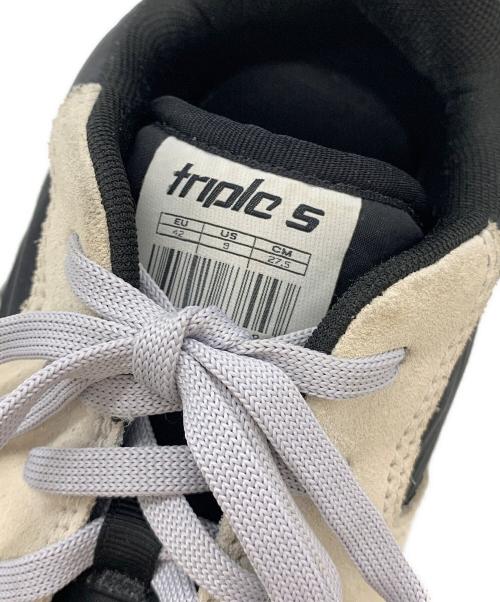 BALENCIAGA（バレンシアガ）BALENCIAGA (バレンシアガ) TRIPLE S グレー×ライトグリーン サイズ:27.5cmの古着・服飾アイテム