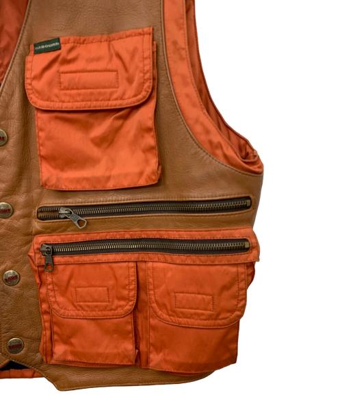 NIGEL CABOURN（ナイジェルケーボン）NIGEL CABOURN (ナイジェルケーボン) リメイク レイヤードボアベスト オレンジ サイズ:02の古着・服飾アイテム