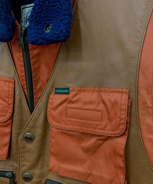 NIGEL CABOURN（ナイジェルケーボン）NIGEL CABOURN (ナイジェルケーボン) リメイク レイヤードボアベスト オレンジ サイズ:02の古着・服飾アイテム