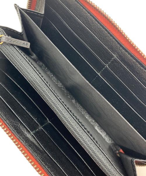 GUCCI（グッチ）GUCCI (グッチ) GGマーモント ジップアラウンドウォレット ブラック×レッドの古着・服飾アイテム