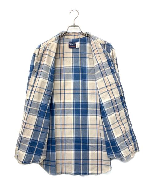 Wrangler（ラングラー）Wrangler (ラングラー) 90's ウエスタンシャツ ブルー×ホワイト サイズ:-の古着・服飾アイテム