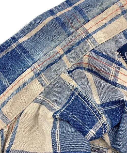 Wrangler（ラングラー）Wrangler (ラングラー) 90's ウエスタンシャツ ブルー×ホワイト サイズ:-の古着・服飾アイテム