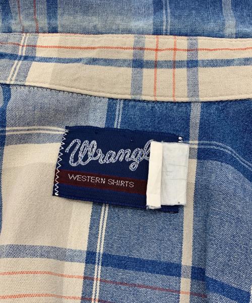 Wrangler（ラングラー）Wrangler (ラングラー) 90's ウエスタンシャツ ブルー×ホワイト サイズ:-の古着・服飾アイテム