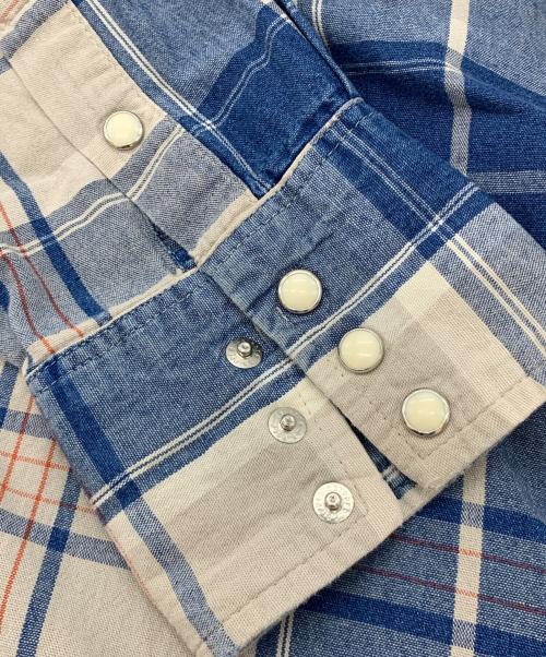 Wrangler（ラングラー）Wrangler (ラングラー) 90's ウエスタンシャツ ブルー×ホワイト サイズ:-の古着・服飾アイテム