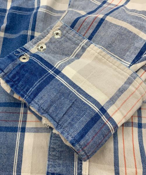 Wrangler（ラングラー）Wrangler (ラングラー) 90's ウエスタンシャツ ブルー×ホワイト サイズ:-の古着・服飾アイテム