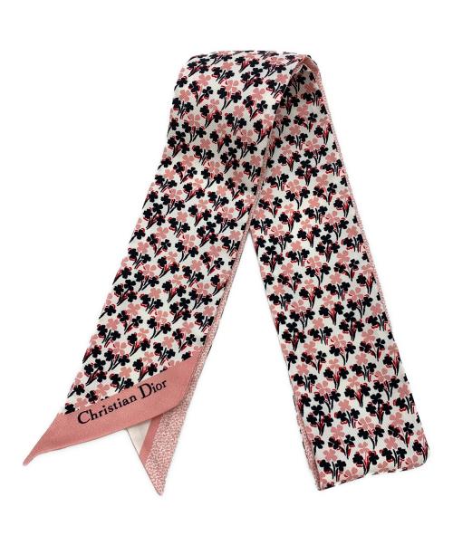 Christian Dior（クリスチャン ディオール）Christian Dior (クリスチャン ディオール) シルクスカーフ ピンクの古着・服飾アイテム