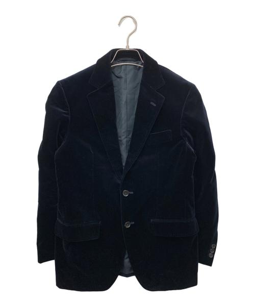 UNITED ARROWS（ユナイテッドアローズ）UNITED ARROWS (ユナイテッドアローズ) ベロアテーラードジャケット ネイビー サイズ:42の古着・服飾アイテム