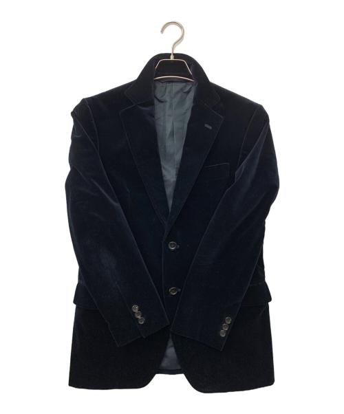 UNITED ARROWS（ユナイテッドアローズ）UNITED ARROWS (ユナイテッドアローズ) ベロアテーラードジャケット ネイビー サイズ:42の古着・服飾アイテム