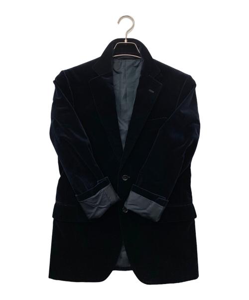 UNITED ARROWS（ユナイテッドアローズ）UNITED ARROWS (ユナイテッドアローズ) ベロアテーラードジャケット ネイビー サイズ:42の古着・服飾アイテム