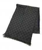 GUCCIグッチ）の古着「ストール」｜ブラック×グレー