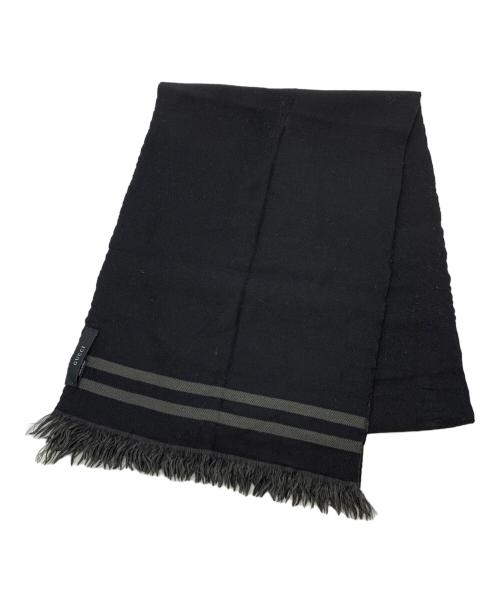 GUCCI（グッチ）GUCCI (グッチ) ストール ブラック×グレーの古着・服飾アイテム