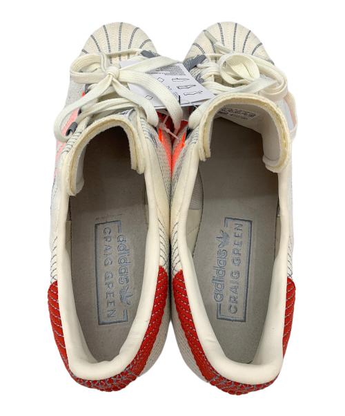 adidas（アディダス）adidas (アディダス) ローカットスニーカー ホワイト×レッド サイズ:29.0の古着・服飾アイテム